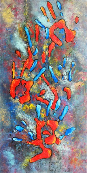Картина под названием "Следы (Traces)" - Мarina Gladush, Подлинное произведение искусства, Акрил Установлен на Деревянная ра…