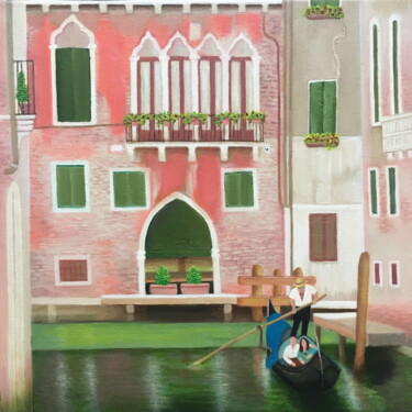 Schilderij getiteld "Venezia" door Gladys Jimenez, Origineel Kunstwerk, Olie