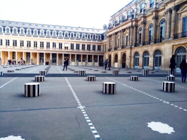 Fotografia intitolato "Colonne de Buren" da Gladys Montella, Opera d'arte originale