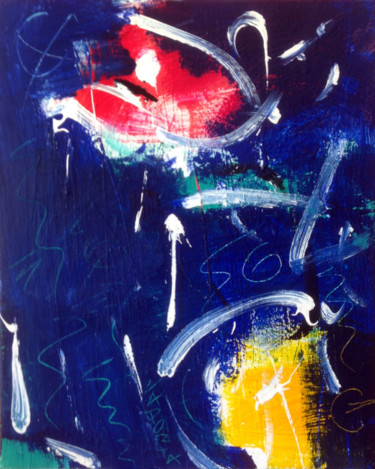 Painting titled "Nuit étoilée.jpg" by Gilbert Laporta, Original Artwork, Acrylic