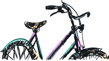 Arts numériques intitulée "Vélo.jpg" par Gilbert Laporta, Œuvre d'art originale, Travail numérique 2D