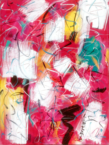 Pintura titulada "Rouge ardent.jpg" por Gilbert Laporta, Obra de arte original, Acrílico