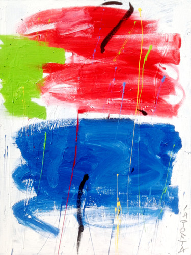 Malerei mit dem Titel "Rouge Bleu Vert.jpg" von Gilbert Laporta, Original-Kunstwerk, Acryl