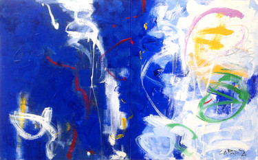 Pittura intitolato "Bleu nuit.jpg" da Gilbert Laporta, Opera d'arte originale, Acrilico