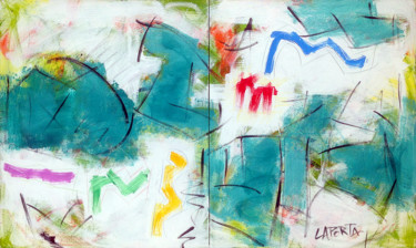 Malerei mit dem Titel "Coloriage.jpg" von Gilbert Laporta, Original-Kunstwerk, Acryl