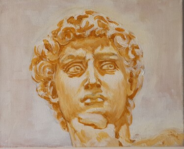 Peinture intitulée "Etude du David (Mic…" par Glaréole, Œuvre d'art originale, Acrylique