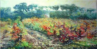 Peinture intitulée "Vignes" par Glaréole, Œuvre d'art originale
