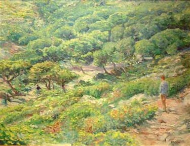 Peinture intitulée "Promenade" par Glaréole, Œuvre d'art originale