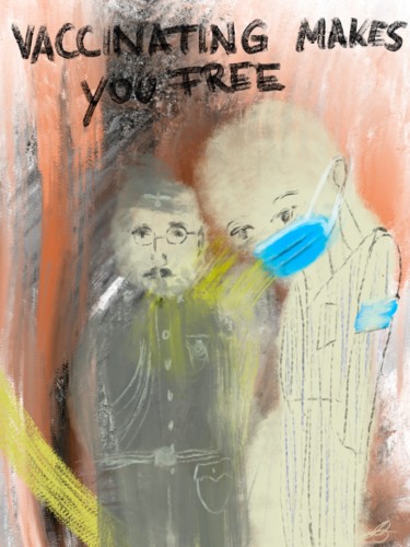 数字艺术 标题为“What does Freedom C…” 由Gl, 原创艺术品, 数字油画