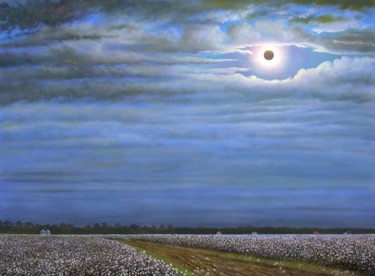 Painting titled "Southern Eclipse" by Jerrie Glasper, Original Artwork, Oil