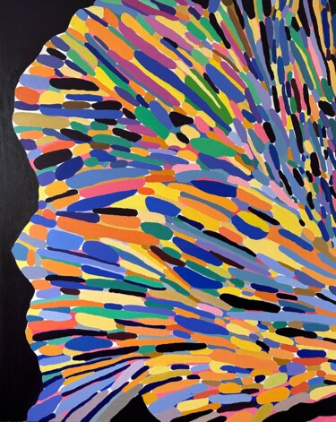 Картина под названием "Day 4" - Gleb Skubachevsky, Подлинное произведение искусства, Акрил Установлен на Деревянная рама для…