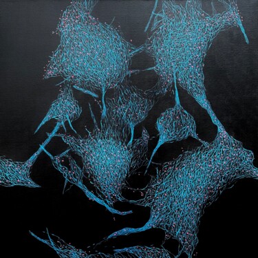 Картина под названием "Net" - Gleb Skubachevsky, Подлинное произведение искусства, Акрил Установлен на Деревянная рама для н…