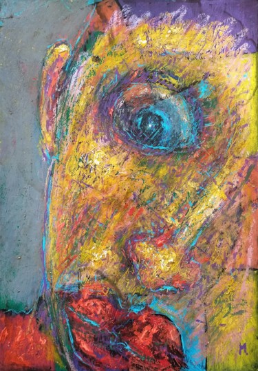 Рисунок под названием "Fear" - Michele Carosella, Подлинное произведение искусства, Пастель