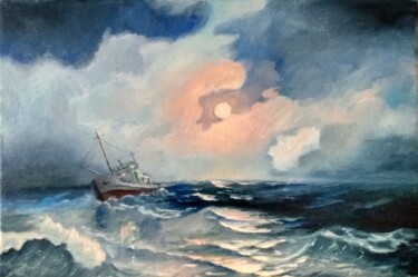 Картина под названием "После бури" - Gleb Blagozhnikov, Подлинное произведение искусства, Масло