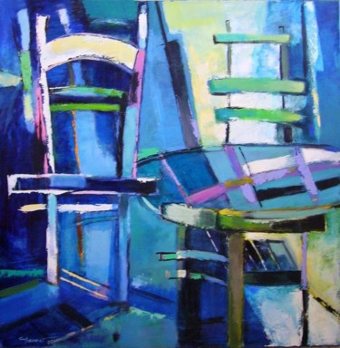Peinture intitulée "chaises" par Gleisner, Œuvre d'art originale