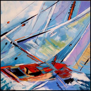 Peinture intitulée "voiles" par Gleisner, Œuvre d'art originale, Huile