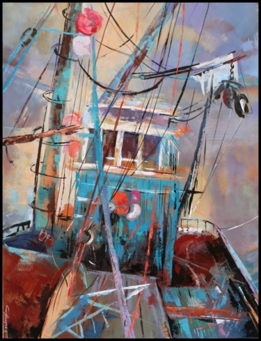 Painting titled "bateau ivre" by Gleisner, Original Artwork