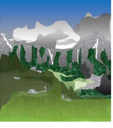 Digital Arts titled "Amazone landscape" by Glenda, Original Artwork