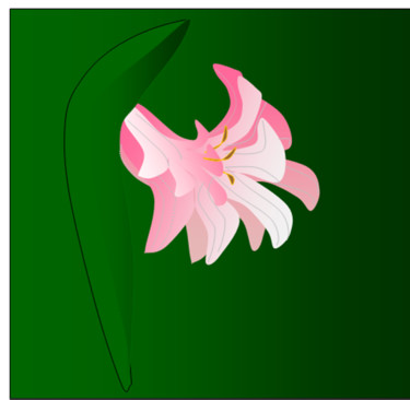 Painting titled "pink-flower.png" by Glenda, Original Artwork