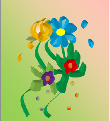 Painting titled "fantasy-flowers.png" by Glenda, Original Artwork