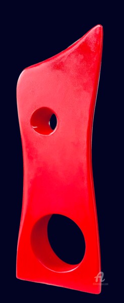 Sculpture titled "Rosso" by Glenn Varez, Original Artwork, Plaster
