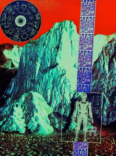 Arte digitale intitolato "Astro24" da Glenn Varez, Opera d'arte originale, Collage digitale