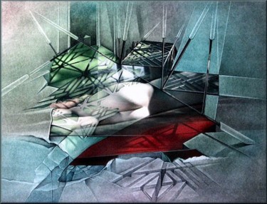 Digital Arts titled "Steelstairnudecomp…" by Glenn Bautista, Original Artwork