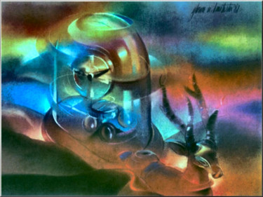 Painting titled "Clockscape '81" by Glenn Bautista, Original Artwork