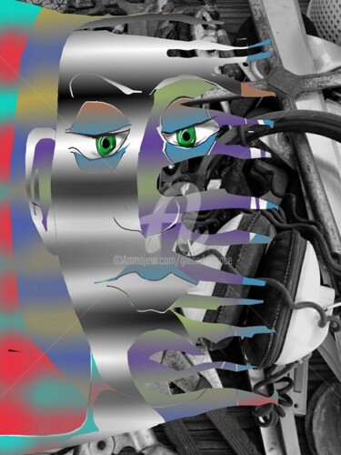 Arts numériques intitulée "Face Puzzle Remix" par Glenn Durrance, Œuvre d'art originale, Peinture numérique