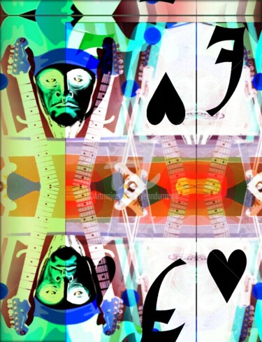 Digital Arts titled "The Joker of Black…" by Glenn Durrance, Original Artwork, Digital Painting