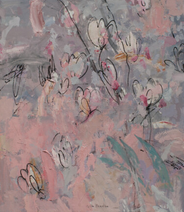Malarstwo zatytułowany „Like Magnolia Bloom…” autorstwa Glib Franko, Oryginalna praca, Olej Zamontowany na Drewniana rama no…