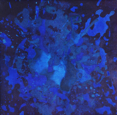 Pittura intitolato "Vibrant Blue" da Glib Franko, Opera d'arte originale, Olio Montato su Telaio per barella in legno