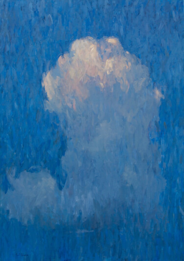 Картина под названием "Cloud" - Glib Franko, Подлинное произведение искусства, Масло Установлен на Деревянная рама для носил…