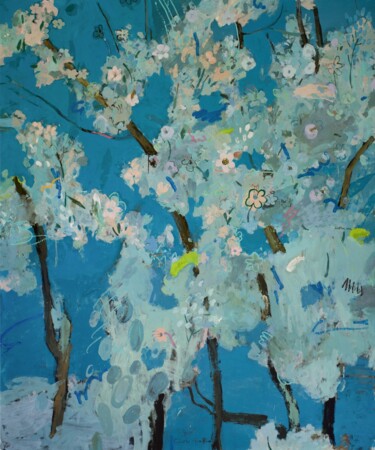 绘画 标题为“Cherry Blossom [Lov…” 由Glib Franko, 原创艺术品, 油 安装在木质担架架上