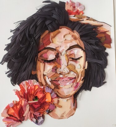 "Beauty with flowers" başlıklı Heykel Glimpsecraft Priyanka tarafından, Orijinal sanat, Kâğıt