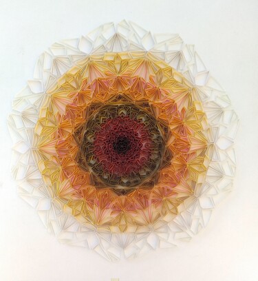 Escultura titulada "The pattern ( Manda…" por Glimpsecraft Priyanka, Obra de arte original, Papel