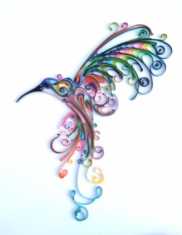 Скульптура под названием "The hummingbird" - Glimpsecraft Priyanka, Подлинное произведение искусства, 3D моделирование