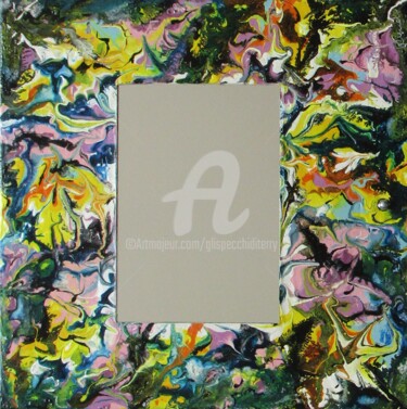 Pittura intitolato "Specchio da appoggi…" da Teresa Suardi, Opera d'arte originale, Acrilico