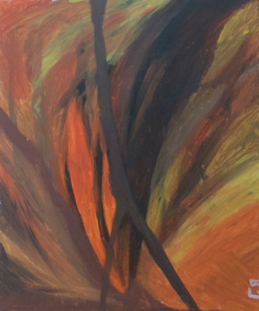 Картина под названием "Апельсин" - Григорий Ящериц, Подлинное произведение искусства, Акрил