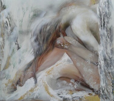 Malerei mit dem Titel "Femme" von Gloria Arias, Original-Kunstwerk, Öl