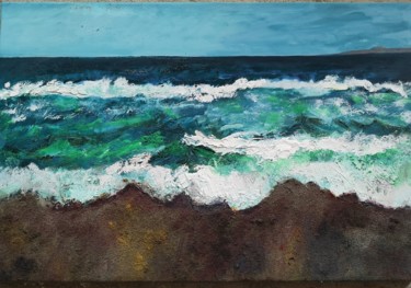 Pintura titulada "La mer" por G Riart, Obra de arte original, Oleo