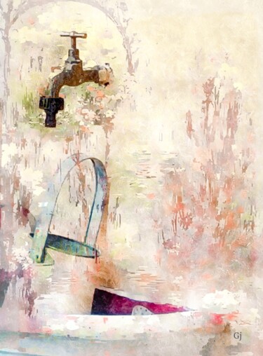 Peinture intitulée "Florencia" par Gloria Jubero, Œuvre d'art originale, Photo montage