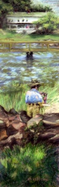 Pintura intitulada "Stony Creek" por Gloria Nilsson, Obras de arte originais, Óleo
