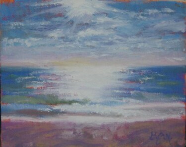 Pittura intitolato "Close to Sunset" da Gloria Nilsson, Opera d'arte originale, Olio