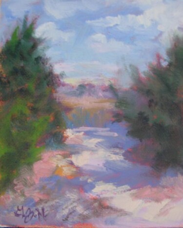 Painting titled "Peering into the Ma…" by Gloria Nilsson, Original Artwork, Oil