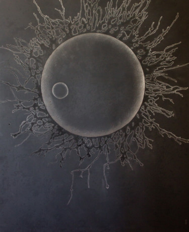 Dibujo titulada "Cellule." por Gloria Olarte, Obra de arte original, Grafito