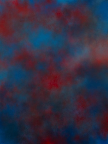 Painting titled "Bleu et rouge" by Goulven Péneau, Original Artwork, Acrylic