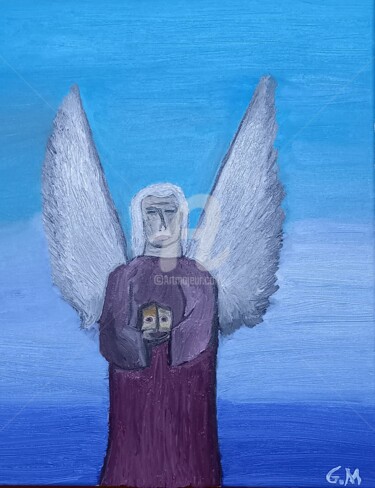 Peinture intitulée "Ange 3" par Gm Art, Œuvre d'art originale, Huile
