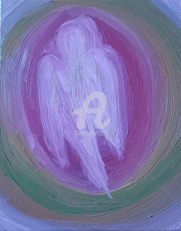 Painting titled "Ange 5" by Gm Art, Original Artwork, Oil