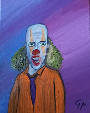 Peinture intitulée "Clown" par Gm Art, Œuvre d'art originale, Huile